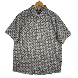 Gibson Trading Co Men’s XL Paisley Geo Print Retro Boho Button Up Shirt NWOT